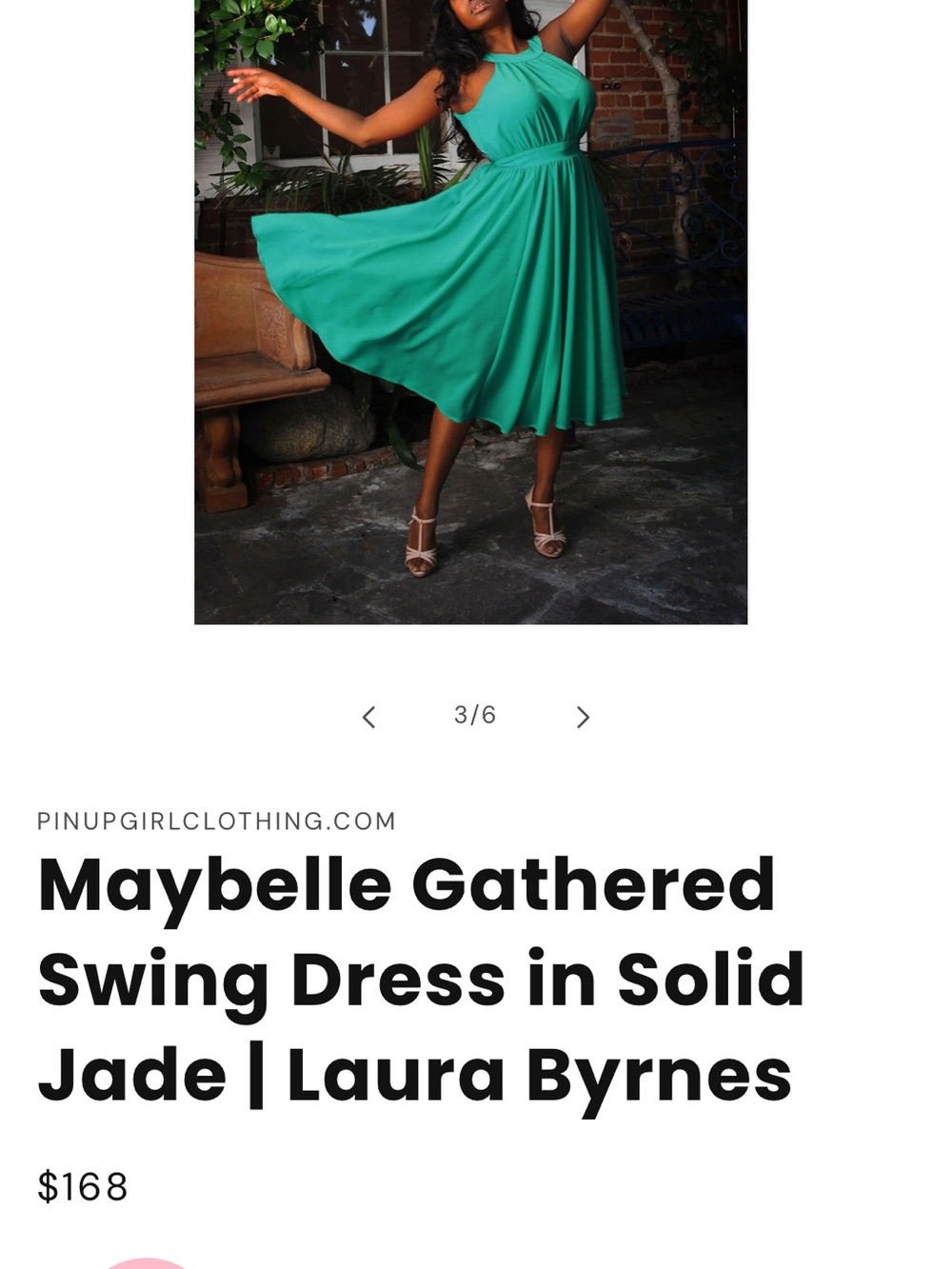 Pinup Couture Maybelle Gathered Swing Dress in Jade Green